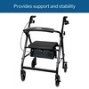 McKesson Rollator Walker with Seat and Wheels, Lightweight, Aluminum, 300