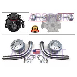 ARSPORT Exhaust pipes mufflers For  Predator 670cc V-Twin Go Kart Mini Bike