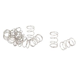 TOP-VIGOR 10Pcs Compression Spring, 6mm OD,0.3mm Wire Size,10mm Free Length Dual Extended Durable Dual Hook Tension Spring for Furniture Screen Doors Repair Projects