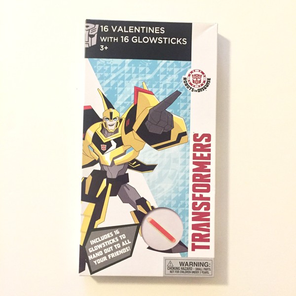 Transformers 16 Valentines Day Cards with 16 Glowsticks