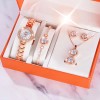 Set Reloj + Joyas 5 Piezas Mujer en Caja Elegante