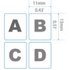 2 Pack English Universal Keyboard Alphabet Stickers, White Background with