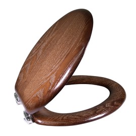 Dalton Wooden Elongated Soft Close Toilet Seat, Java Brown, Quick Release, Easy to Install – Design House