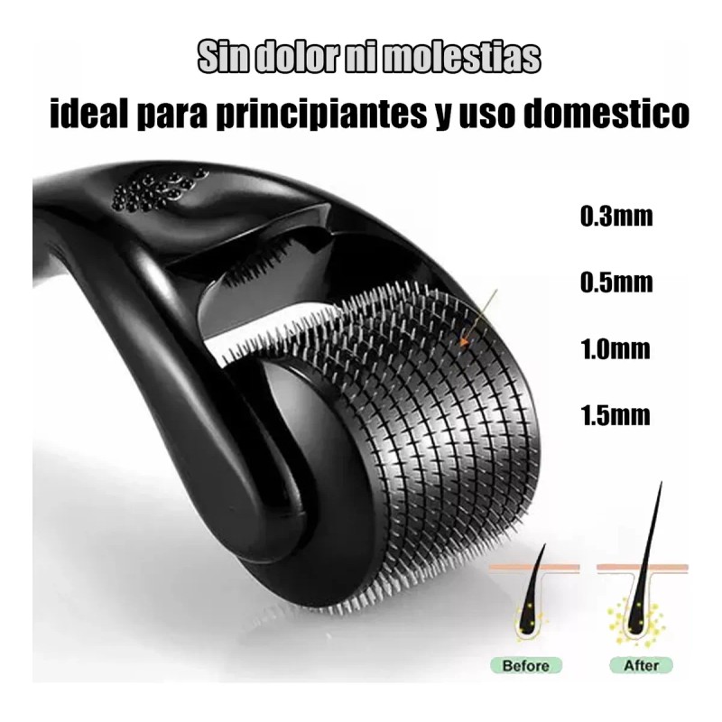 4pcs Dermaroller Facial Para Barba Titanio Produce Colágeno