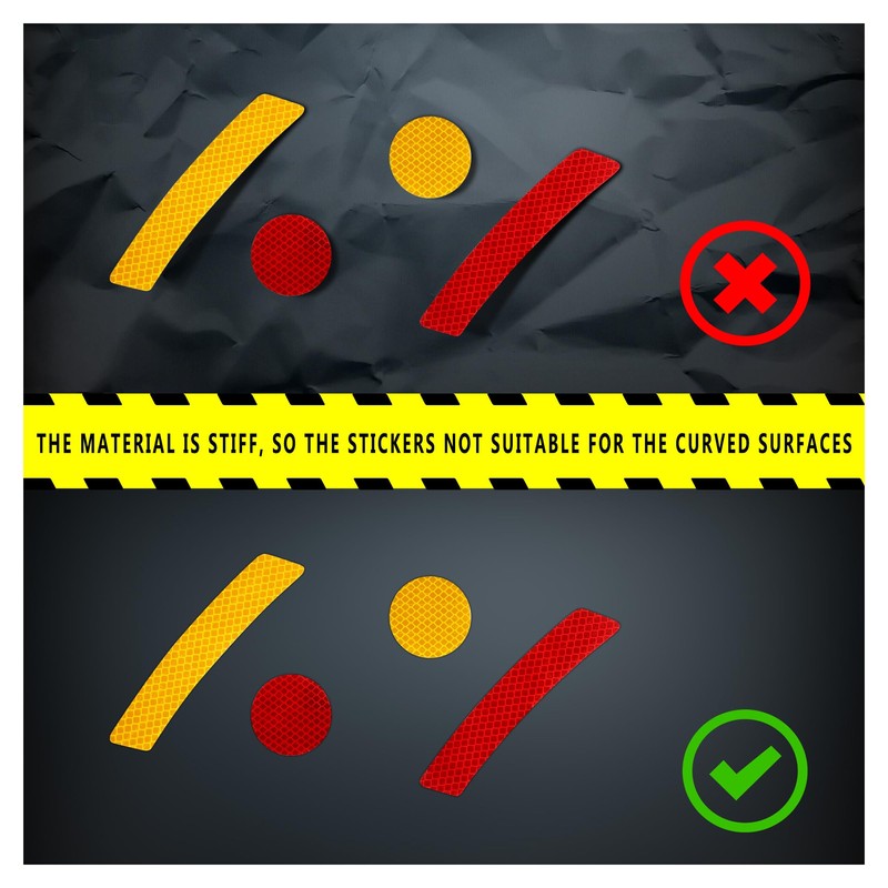 10L0L Golf Cart Reflective Stickers (Dots) Reflex Reflector Strips for