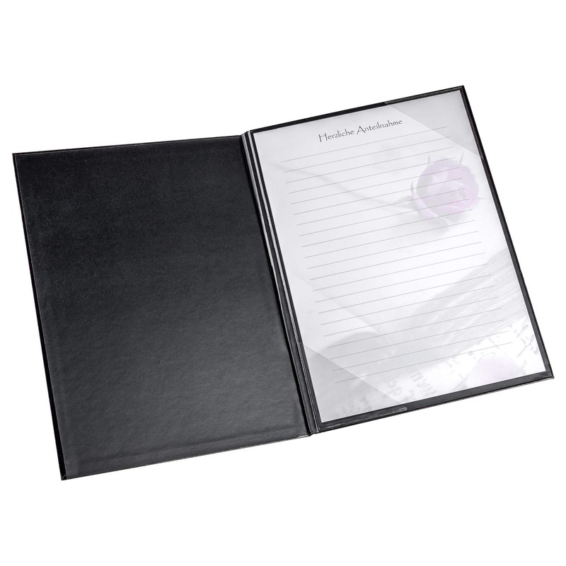 walther design Condolence Folder Black 21 x 29.7 cm (DIN