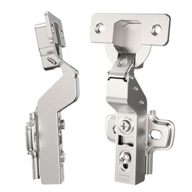 Cosycove 2 Pack 1 Pair Inset Soft Close Cabinet Hinges Clip on Plate, 45~110° Frameless European Cabinet Door Hinge, 3D Adjustable Silent Hinge for Kitchen Cabinets Self Closing