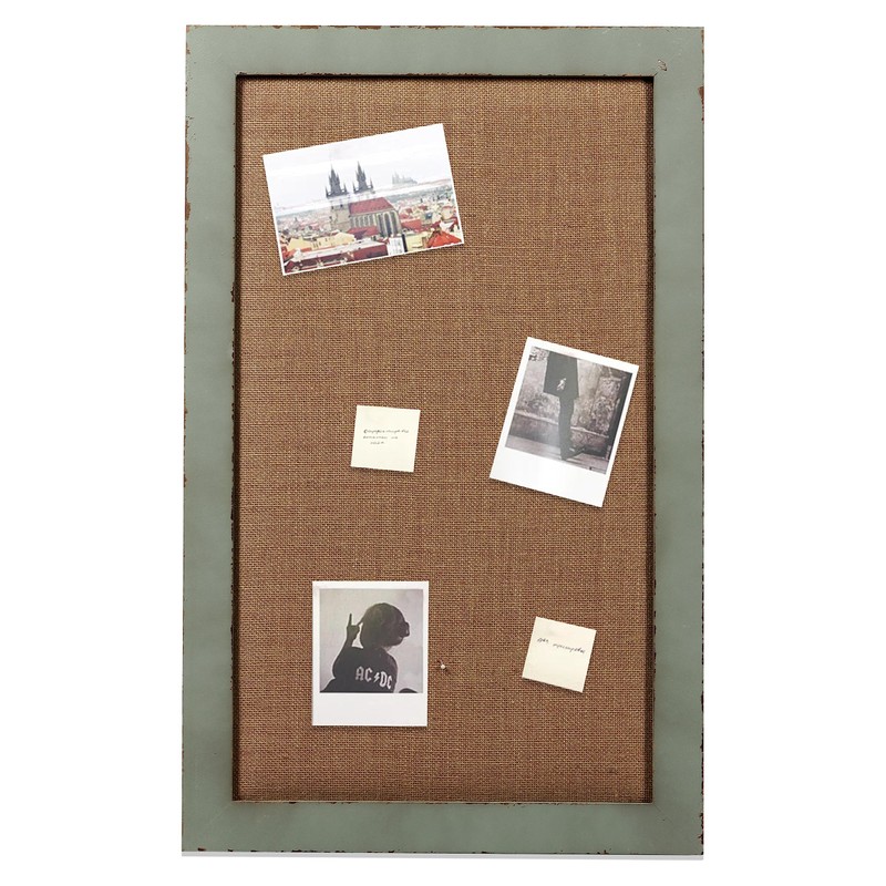 SOFE Linen Bulletin Board 18 X 29 Inches Wood Frame,