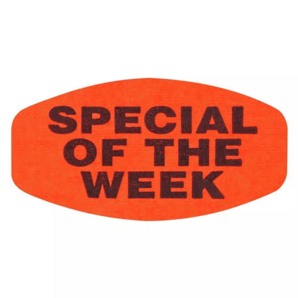 BOLLIN LABEL Special of The Week Label Fluorescent Yellow Grabber