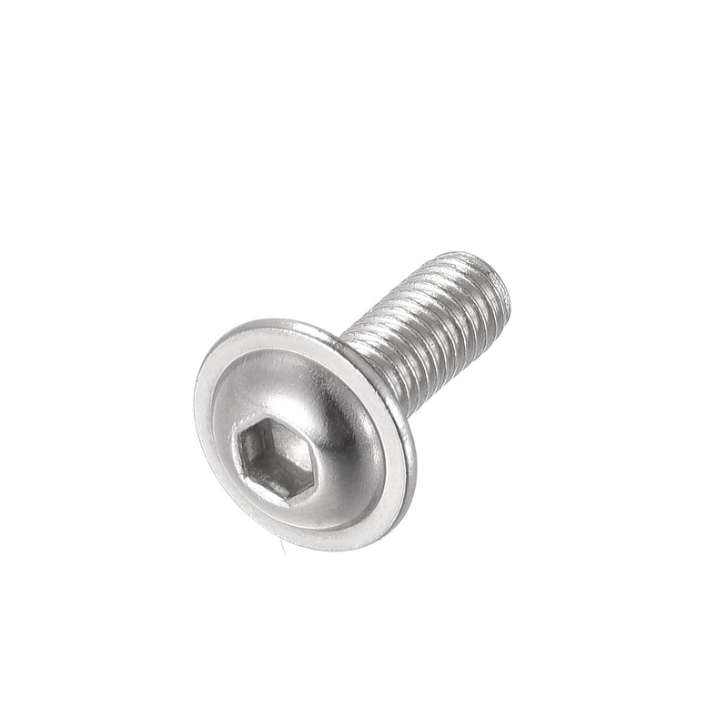 sourcing map Flanged Button Head Socket Cap Screws, M6*16mm Hex