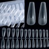 COLORBIRD Nail Tips, Ultra Thin, Long, Clear, 504 Pieces, Sanding,