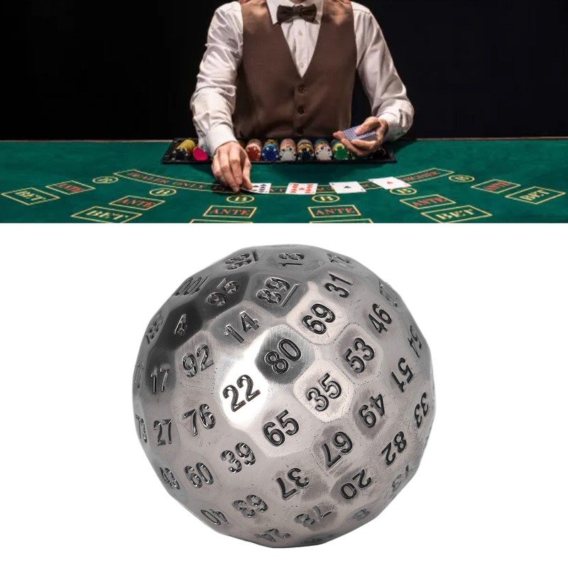 Polyhedral Metal Dice Exquisite Heavy 100 Sided Role Playing Dice