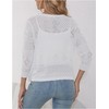 REDHOTYPE Women's 3/4 Sleeve Cardigan Open Front Cropped Shrugs Summer