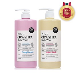 On the Body Pure Cica Body Wash 1L / 온더바디 퓨어시카 바디워시 1L X 2개 (화이트머스크/베이비파우더 중 택1), 화이트머스크