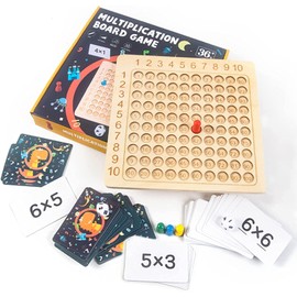 Wooden Math Multiplication Board, Montessori Multiplication Board, Kids Counting Educational Toy for Toddlers, Children
