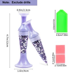 MUFEKUM 3 PCS Diamond Paintings Pens, Diamond Art Pens with Diamond Storage Function, Diamond Paintings Tools Contains Drill Trays Painting Glue for DIY Art Crafts Painting Gem Nail Art