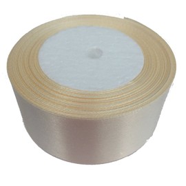 Generic Light Yellow 4cm width Satin Ribbon Wedding Party Decoration Crafts Gift Packing Belt