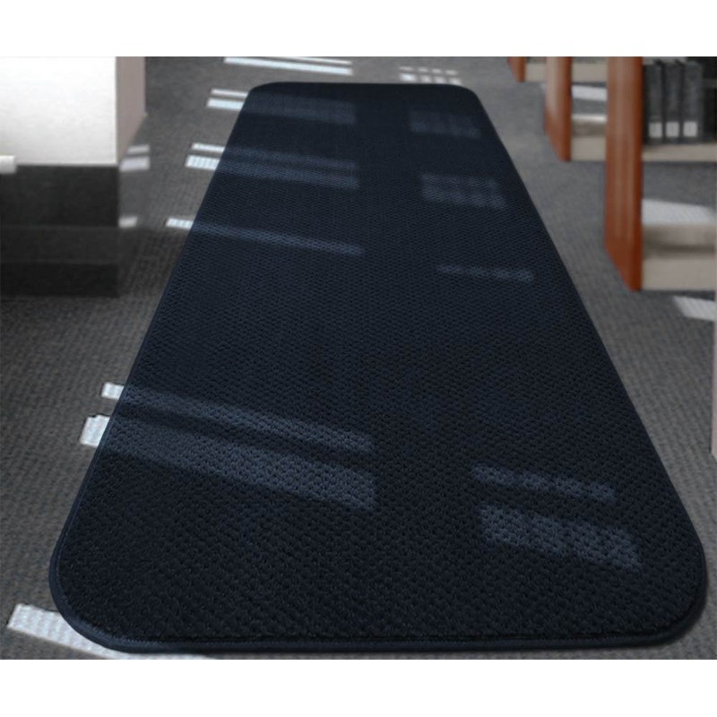 House, Home and More Skid-Resistant Carpet Runner - Navy Blue