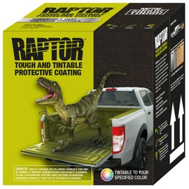 Raptor Tintable Urethane Spray-On Truck Bed Liner Kit, Protective Paint With Spray Gun, For Tailgates & Trucks, Vehicle Undercoating, 4 Quart Kit