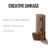 GHYTRIGEN 4 Pcs Leather Coat Hooks Wall Mount,Coat Hooks for