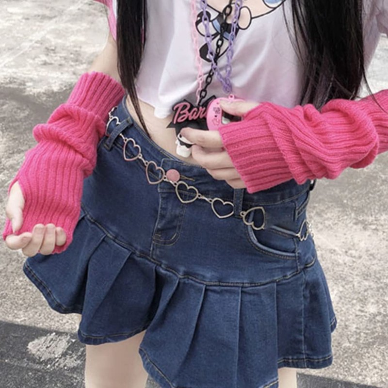 shunxinersty Knitted Sleeve Knit Arm Sleeve Thumb Hole Glove Winter
