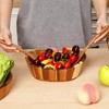Yunlly Wooden Salad Bowl Set of 5 - Large Fruit