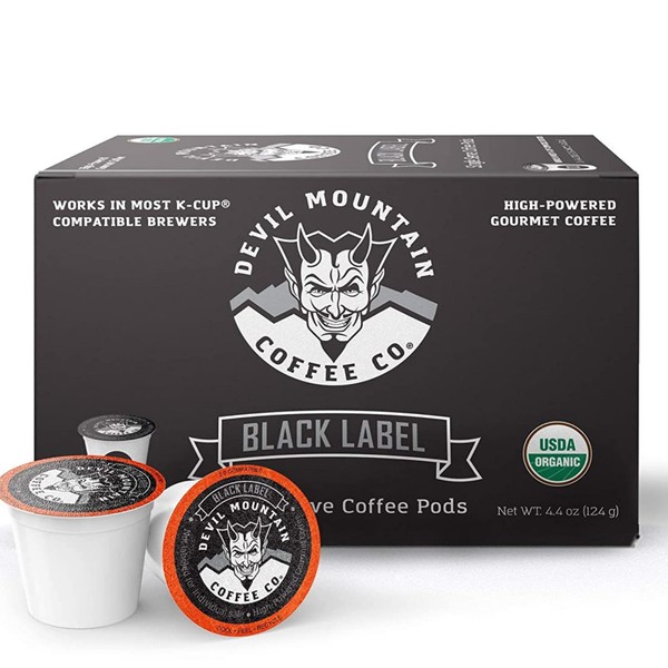 "Black Label", cápsulas K-Cup de una sola porción, el café más fuerte del mundo con la más alta cafeína, probado en laboratorio, compatible con cafetera Keurig K-Cup 2.0 (10)
