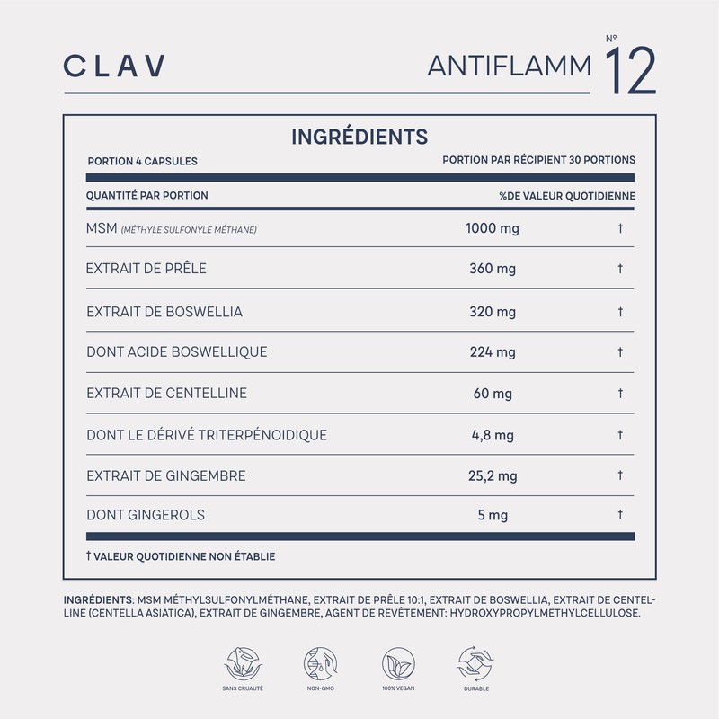 N°12 ANTIFLAMM - Anti-inflammatory & Joint Health with Boswellia Serrata