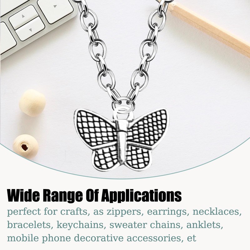 JSTHHTT 200pcs Charms Pendants for Jewellery Making, Mixed Silver Charms