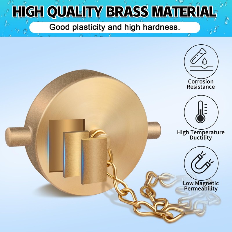 AquaNPT Brass Fire Hose Connection Cap, 2-1/2" NST(NH) Fire Hydrant