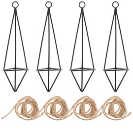 UPKOCH Geometric Plant Hangers Air Plants Hanging Metal Air Plants Holders Pot Container Decoration