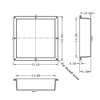 Uni-Green Tile Shower Niche Recessed Square inside dimension 14" ×14"