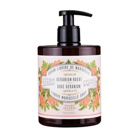 Panierdessens Rose Geranium Liquid Marseille Soap, 16.9 fl oz (500 ml) (Body Soap for Whole Body, Rose, Traditional Manufacture), Present, Gift, Gift, Unisex, Popular, Thank You, Return, Farewell,