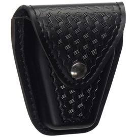 Safariland Duty Gear Bianchi 190-4: Handcuff Pouch Top Flap, Basket Weave, Black