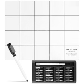 Magnetic Mat, Magnetic Project Mat with Pen, Magnetic Work Mat with Screwdriver Tools, Magnetic Pad for Smartphone Laptop or Other Electronics Repair