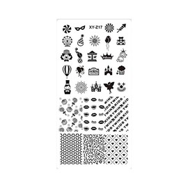 Generic Metal Nail Stamping Plate Happy Easter Bunny Rabbit Butterfly Moon Stars Xy Z17 Nail Wraps Art Stickers Manicure Supplies for Women for Home Nails Full Long Lasting Easy Apply and Remove