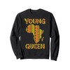 Young Queen Cool Kente African Print Black History Month Sweatshirt