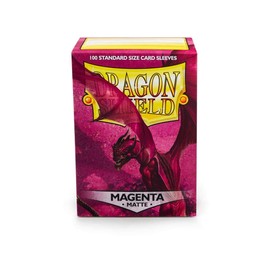 2 Packs Dragon Shield Matte Magenta Standard Size 100 ct Card Sleeves Value Bundle!