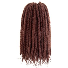 SECPOCPONY Braided Afro Springy Twist Crochet Braids 20 Inch 8 Packs Pre-looped Long Senegalese Twist Crochet Hair Pre Twisted Copper Synthetic Distressed Spring Twist Braiding Hair (350#, Ginger Red)