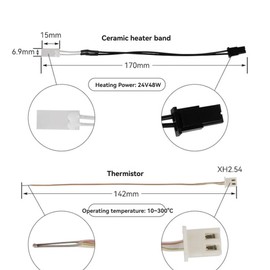 BOFRHME 0.4mm Upgrade Hotend Hardened Nozzle for QiDi X Plus 3 / X Max3 3D Printer Support PLA/ABS/PETG/TPU/PP/PEI Consumables