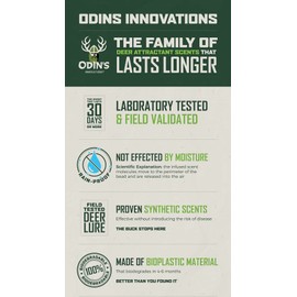 ODIN'S INNOVATIONS Earth Scent, Concealment Odor, Hunting Accessory, Scents Infused in Biodegradable Synthetic Pellets, Attractants Last 30 Days or More