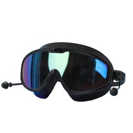 Greenery-GRE Swimming Goggles with Earplugs for Men Women Anti-Fog UV Protection No Leak Swim Mask Adjustable Strap for Adult