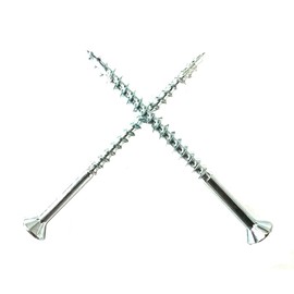 FASTENPOWER #8 x 2-1/2" Wood Screws Flat Head Particle Board Screws Type 17 Point w/Nibs Steel Zinc Coated Wood Screws Great for MDF, Cabinet Hinges, Furniture, Indoor Woodwork, 2 LB Pack