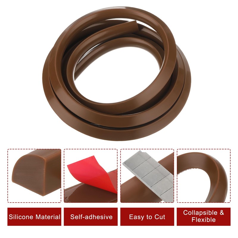 uxcell Flexible Molding Trim, 118 Inch Flexible Quarter Round Molding
