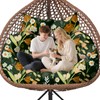 Uthem Double Egg Chair Cushion Replacement Waterproof for Outdoor Patio