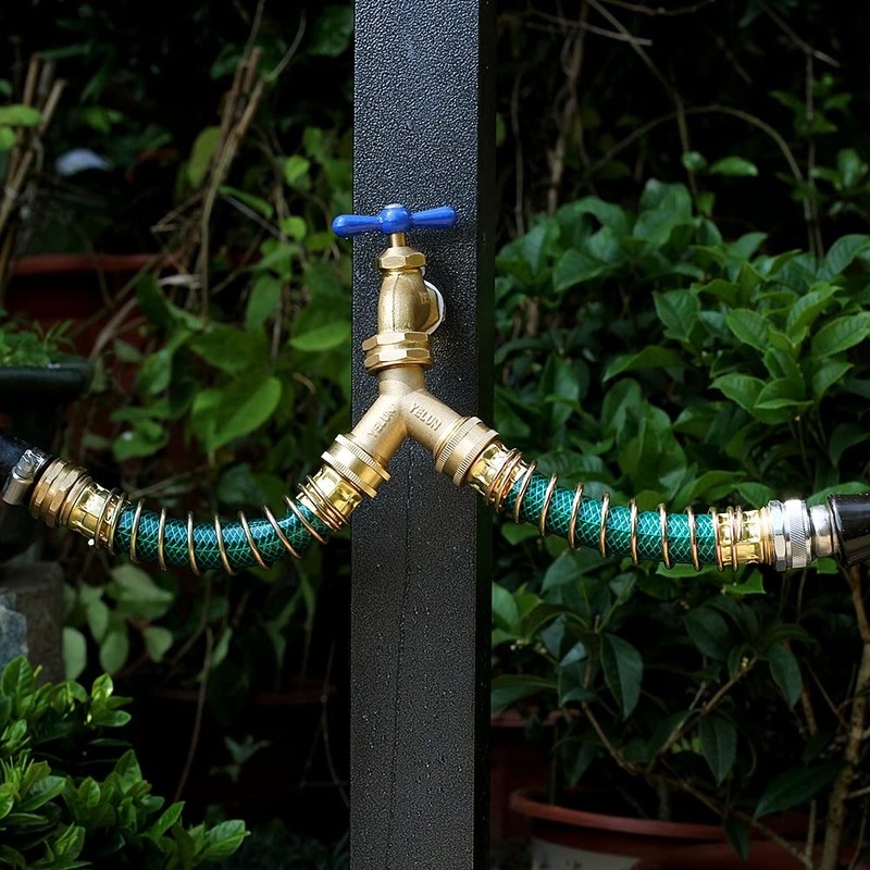 SIGURANTA Garden Hose Extension Adapter, Hose Kink Protector with Coil