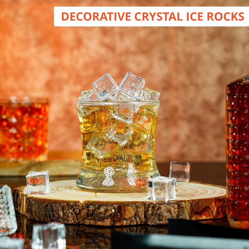 Belle Vous Pack of 50 Reusable Plastic Ice Cubes -