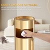 POWLAB Trash Can Outdoor Waste Container Round Stainless Steel Trash