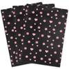 MR FIVE 60 Sheets Black with Pink Heart Tissue Paper