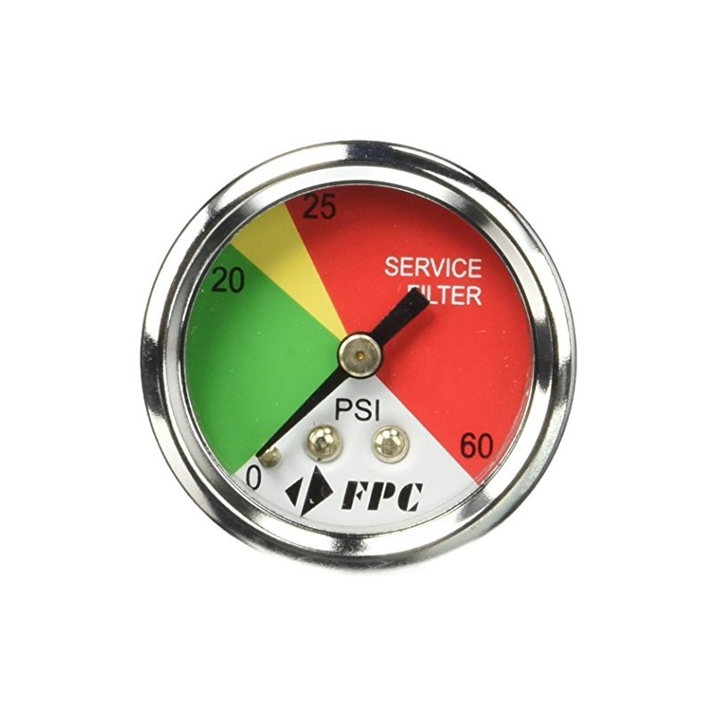 Baldwin Filters Pressure Gauge, Width (In.) 1-1/2